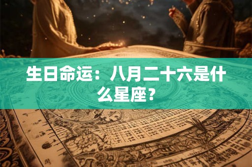 生日命运：八月二十六是什么星座？