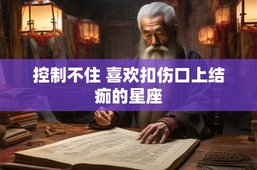 控制不住 喜欢扣伤口上结痂的星座