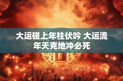 大运碰上年柱伏吟 大运流年天克地冲必死
