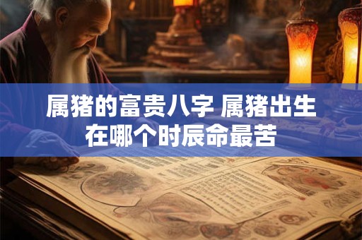属猪的富贵八字 属猪出生在哪个时辰命最苦