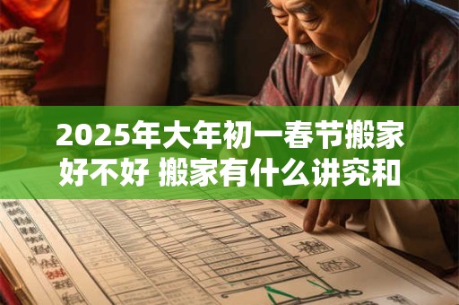 2025年大年初一春节搬家好不好 搬家有什么讲究和忌讳
