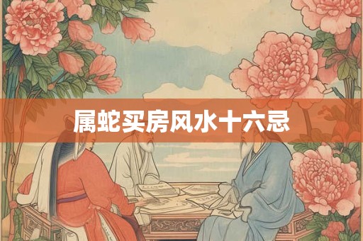 属蛇买房风水十六忌