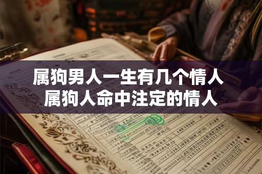详细阅读:属狗男人一生有几个情人 属狗人命中注定的情人 属狗男人一生有几个情人 属狗人命中注定的情人
