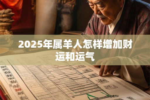 2025年属羊人怎样增加财运和运气