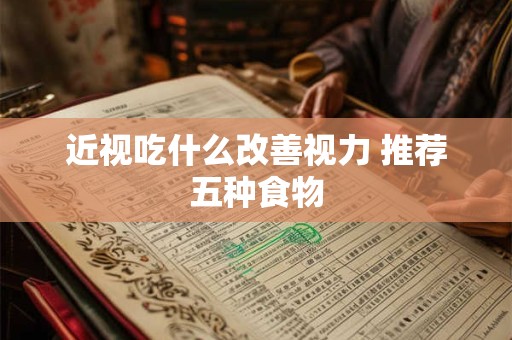 近视吃什么改善视力 推荐五种食物
