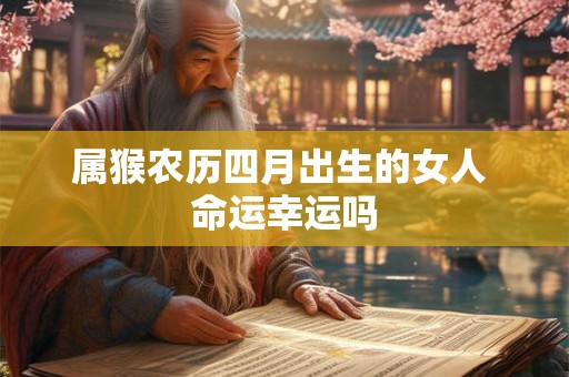 属猴农历四月出生的女人 命运幸运吗