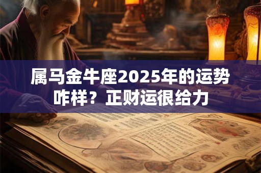 属马金牛座2025年的运势咋样？正财运很给力