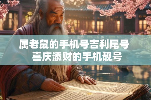 属老鼠的手机号吉利尾号  喜庆添财的手机靓号