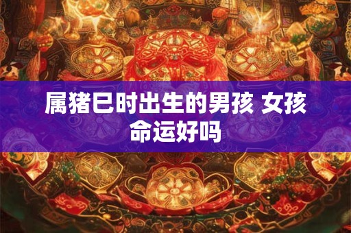 属猪巳时出生的男孩 女孩命运好吗