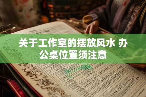 关于工作室的摆放风水 办公桌位置须注意
