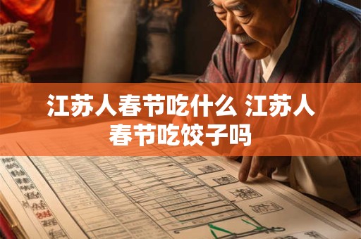 江苏人春节吃什么 江苏人春节吃饺子吗