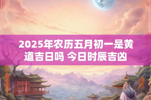 2025年农历五月初一是黄道吉日吗 今日时辰吉凶
