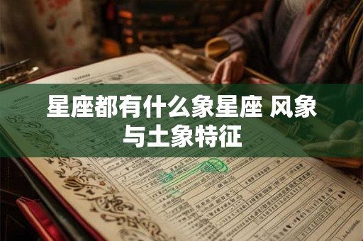 星座都有什么象星座 风象与土象特征