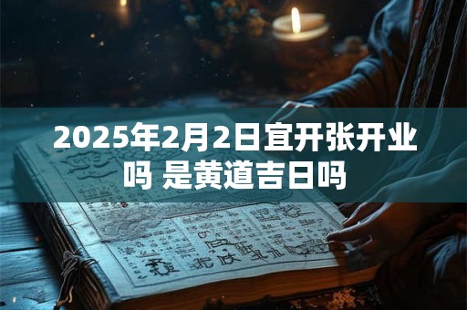2025年2月2日宜开张开业吗 是黄道吉日吗