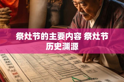 祭灶节的主要内容 祭灶节历史渊源