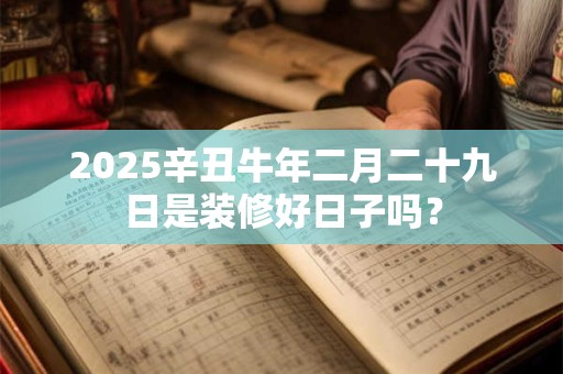 2025辛丑牛年二月二十九日是装修好日子吗？