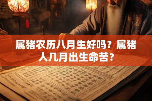 属猪农历八月生好吗？属猪人几月出生命苦？