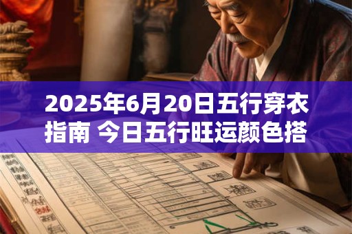 2025年6月20日五行穿衣指南 今日五行旺运颜色搭配
