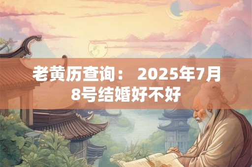 老黄历查询： 2025年7月8号结婚好不好