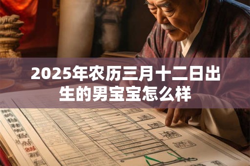 2025年农历三月十二日出生的男宝宝怎么样