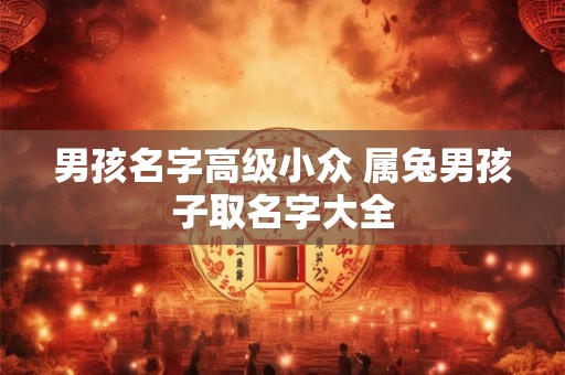 男孩名字高级小众 属兔男孩子取名字大全
