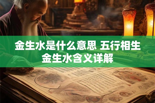 金生水是什么意思 五行相生金生水含义详解