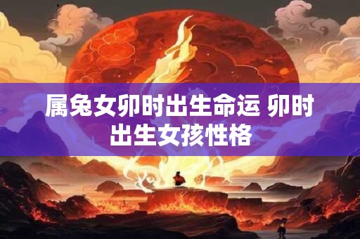 属兔女卯时出生命运 卯时出生女孩性格