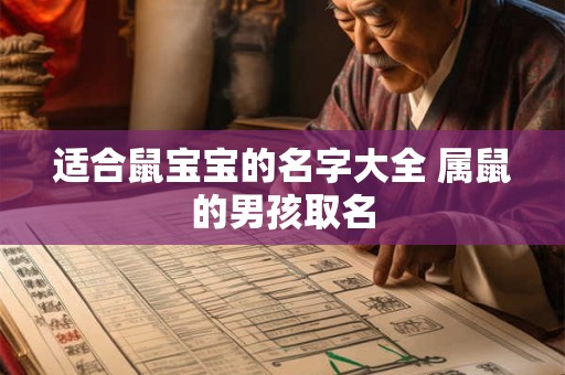 适合鼠宝宝的名字大全 属鼠的男孩取名