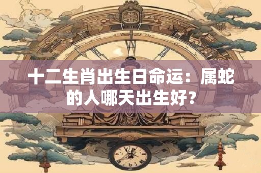 十二生肖出生日命运：属蛇的人哪天出生好？