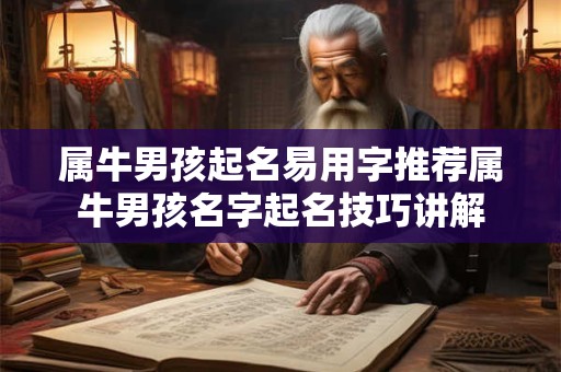 属牛男孩起名易用字推荐属牛男孩名字起名技巧讲解