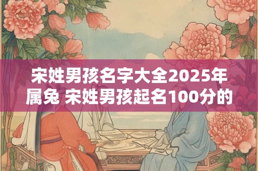 宋姓男孩名字大全2025年属兔 宋姓男孩起名100分的
