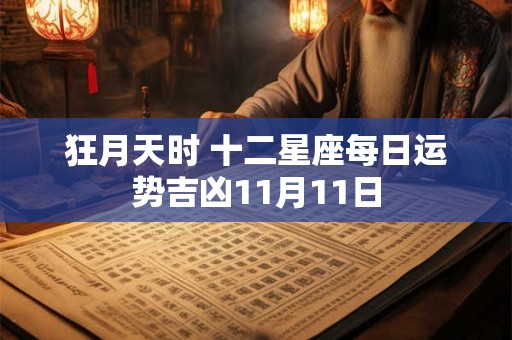 狂月天时 十二星座每日运势吉凶11月11日