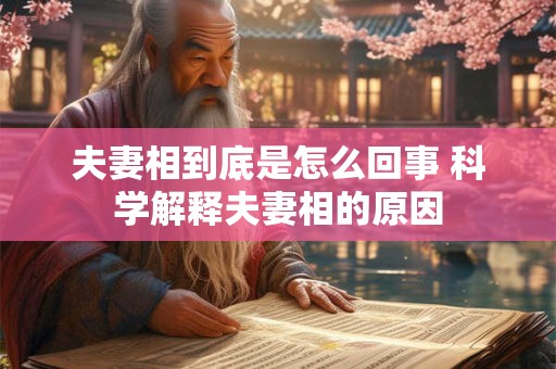 夫妻相到底是怎么回事 科学解释夫妻相的原因