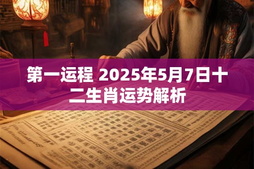 第一运程 2025年5月7日十二生肖运势解析