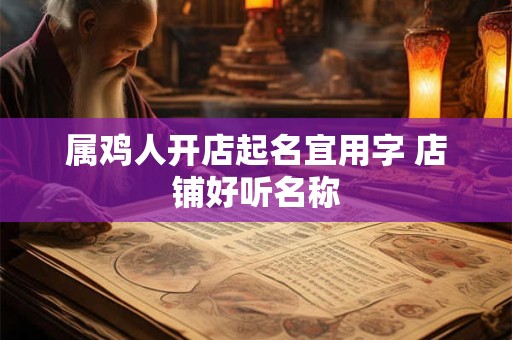 属鸡人开店起名宜用字 店铺好听名称