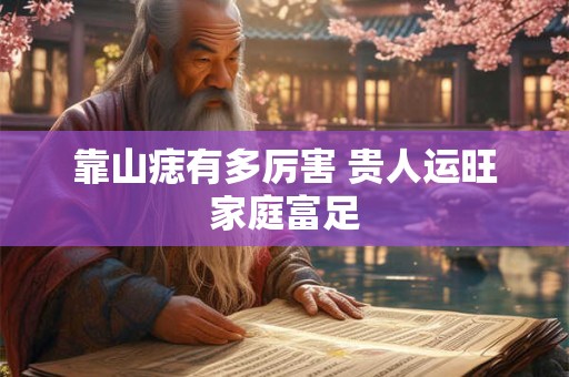 靠山痣有多厉害 贵人运旺家庭富足