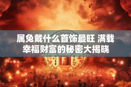 属兔戴什么首饰最旺 满载幸福财富的秘密大揭晓