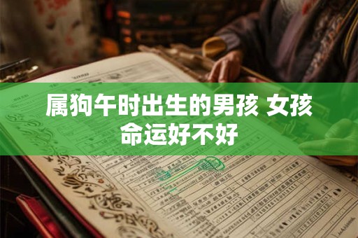 属狗午时出生的男孩 女孩命运好不好