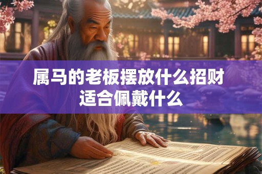 属马的老板摆放什么招财 适合佩戴什么