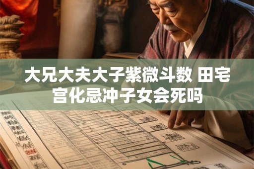 大兄大夫大子紫微斗数 田宅宫化忌冲子女会死吗