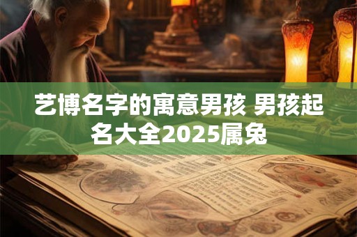 艺博名字的寓意男孩 男孩起名大全2025属兔