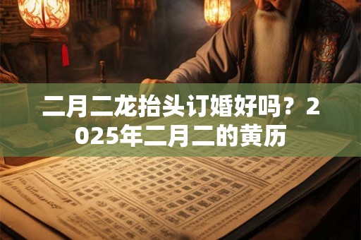 二月二龙抬头订婚好吗？2025年二月二的黄历