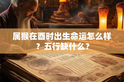 属猴在酉时出生命运怎么样？五行缺什么？