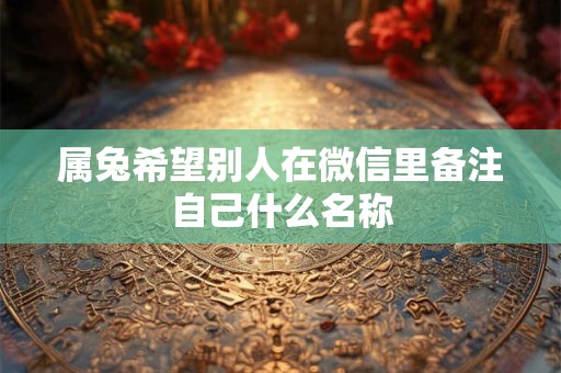 属兔希望别人在微信里备注自己什么名称