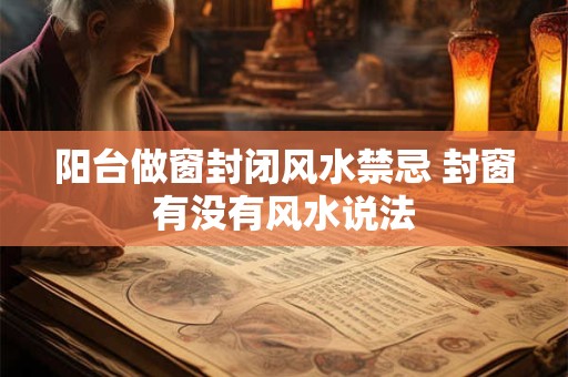 阳台做窗封闭风水禁忌 封窗有没有风水说法