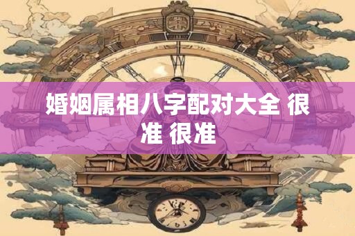 婚姻属相八字配对大全 很准 很准