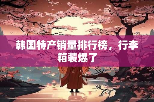 韩国特产销量排行榜，行李箱装爆了