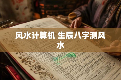 风水计算机 生辰八字测风水