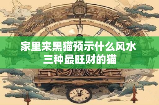 家里来黑猫预示什么风水 三种最旺财的猫