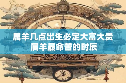 属羊几点出生必定大富大贵 属羊最命苦的时辰
